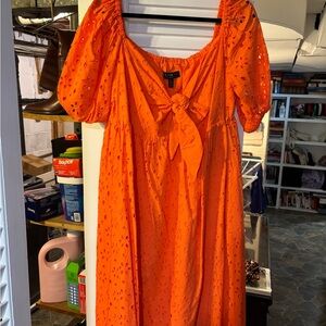 Eloquii Orange Lace Dress